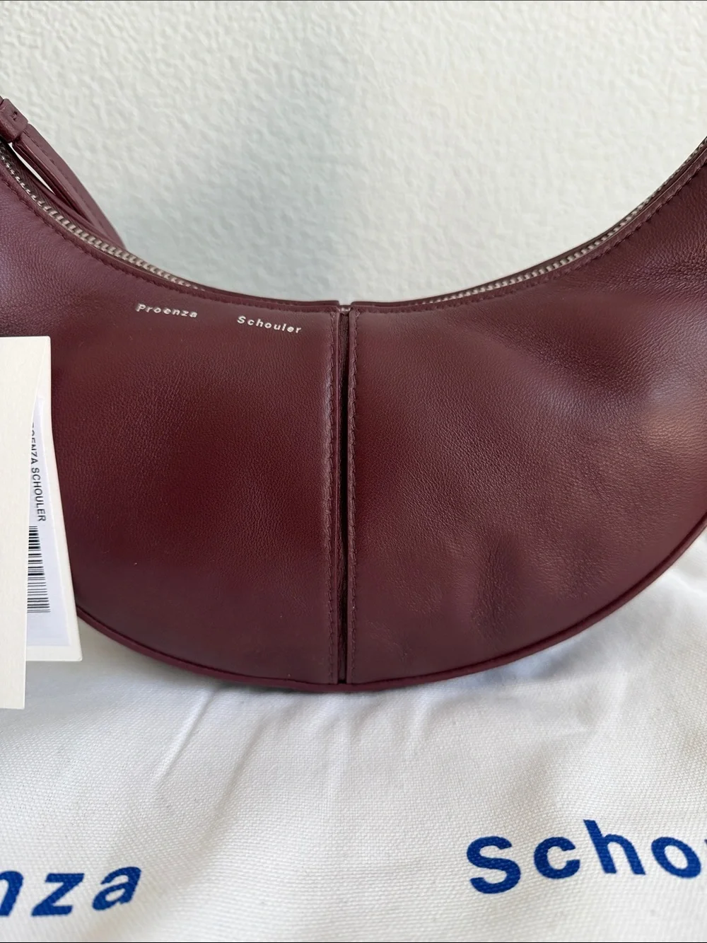 Brand New Proenza Schouler Small Slide Leather Hobo Bag – Burgundy NWT - Picture 2 of 9